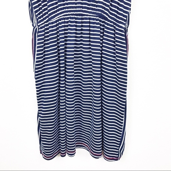 Mystree Navy Nautical Stripe Cinched Waist Dress L - Picture 6 of 10